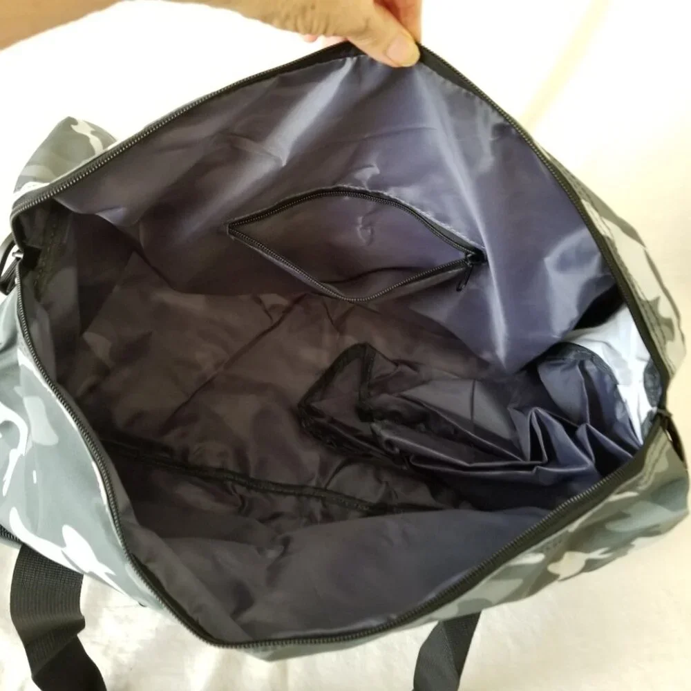 NEW! Lightweight Duffel Tote with Camo Design, Shoe Storage & Shoulder Strap